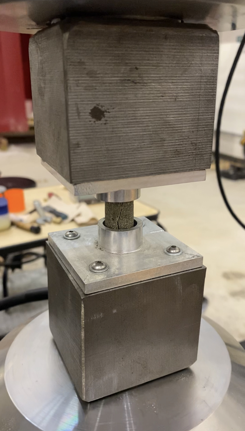 Brick under compression test